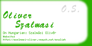 oliver szalmasi business card