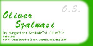 oliver szalmasi business card